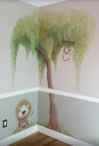 cutesy mural--nursery