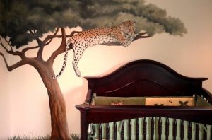 jungle mural for the nursery