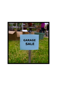 garage sale sign