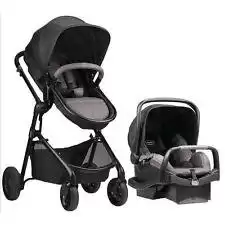 Evenflo Pivot Modular Travel System with Safemax Infant Car Seat - Casual Gray