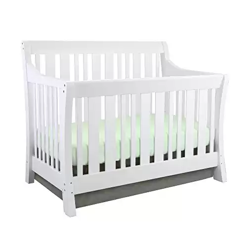 Nursery Smart Darby 4-in-1 Convertible Crib, Pure White