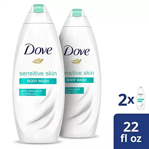Dove Sensitive Skin Body Wash Hypoallergenic Gently Cleanses & Nourishes Skin Sensitive Skin Moisturizing and Sulfate Free 22 oz 2 Count