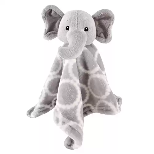 Hudson Baby Unisex Baby Animal Face Security Blanket, Elephant, One Size