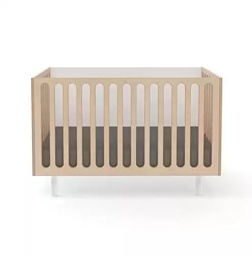 Oeuf Fawn Crib and Bassinet System White and Birch