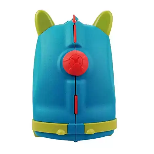 IQ Toys Ride N Roll Suitcase, Travel Luggage & Storage Bag Blue