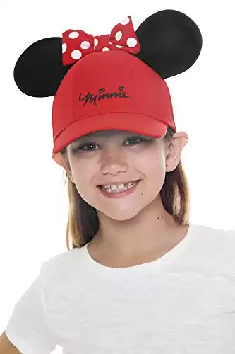 Disney Minnie Mouse Girls Youth Ears Cap, Red