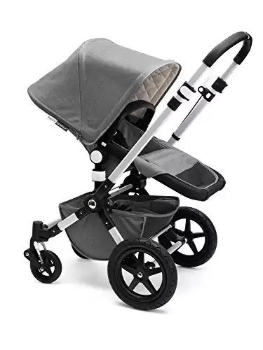 Bugaboo Cameleon3 Classic Complete Stroller, Grey Mélange - Versatile, Foldable Mid-Size Stroller with Adjustable Handlebar, Reversible Seat and Car Seat Compatibility