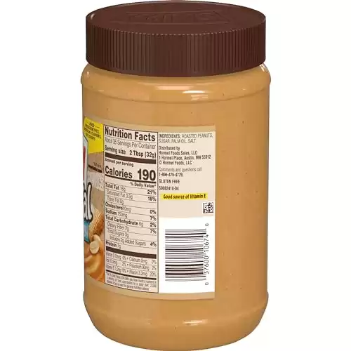SKIPPY Natural Creamy Peanut Butter, 7 g Protein Per Serving, 40 Ounce