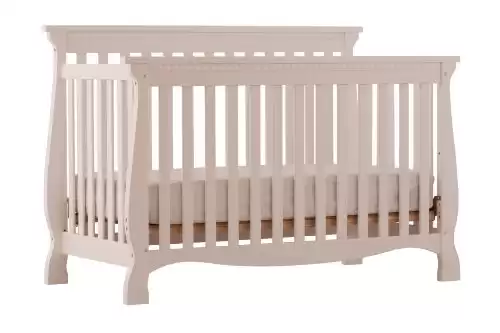Storkcraft Venetian 4-in-1 Fixed Side Convertible Crib, White