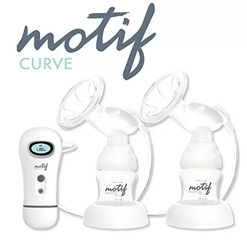 Motif Curve Double/Single Electric Breast Pump for Breastfeeding, Portable for Travel