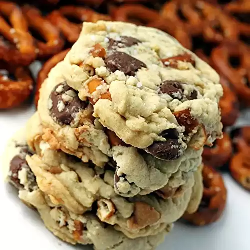 Salted Caramel Chocolate Peanut Butter Chip Cookies (12) AMAZING Cookie Individually Wrapped Boxed "Fuzzy Ducks"
