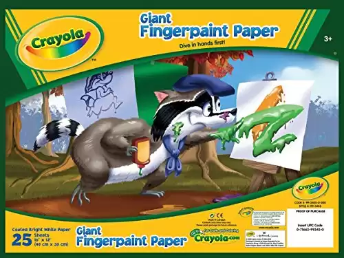 Crayola 99-3405 25 Count Giant Fingerpaint Paper (Pack of 2)