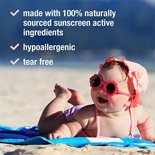 Neutrogena Pure & Free Baby Mineral Sunscreen Stick with Broad Spectrum SPF 60 & Zinc Oxide, Water-Resistant, Hypoallergenic, Fragrance-, Oil- & PABA-Free Face Sunscreen for Baby, 0.47 oz